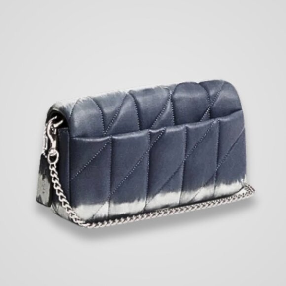 Coach Blue and White Quilted Shoulder Bag - Picture 3 of 14